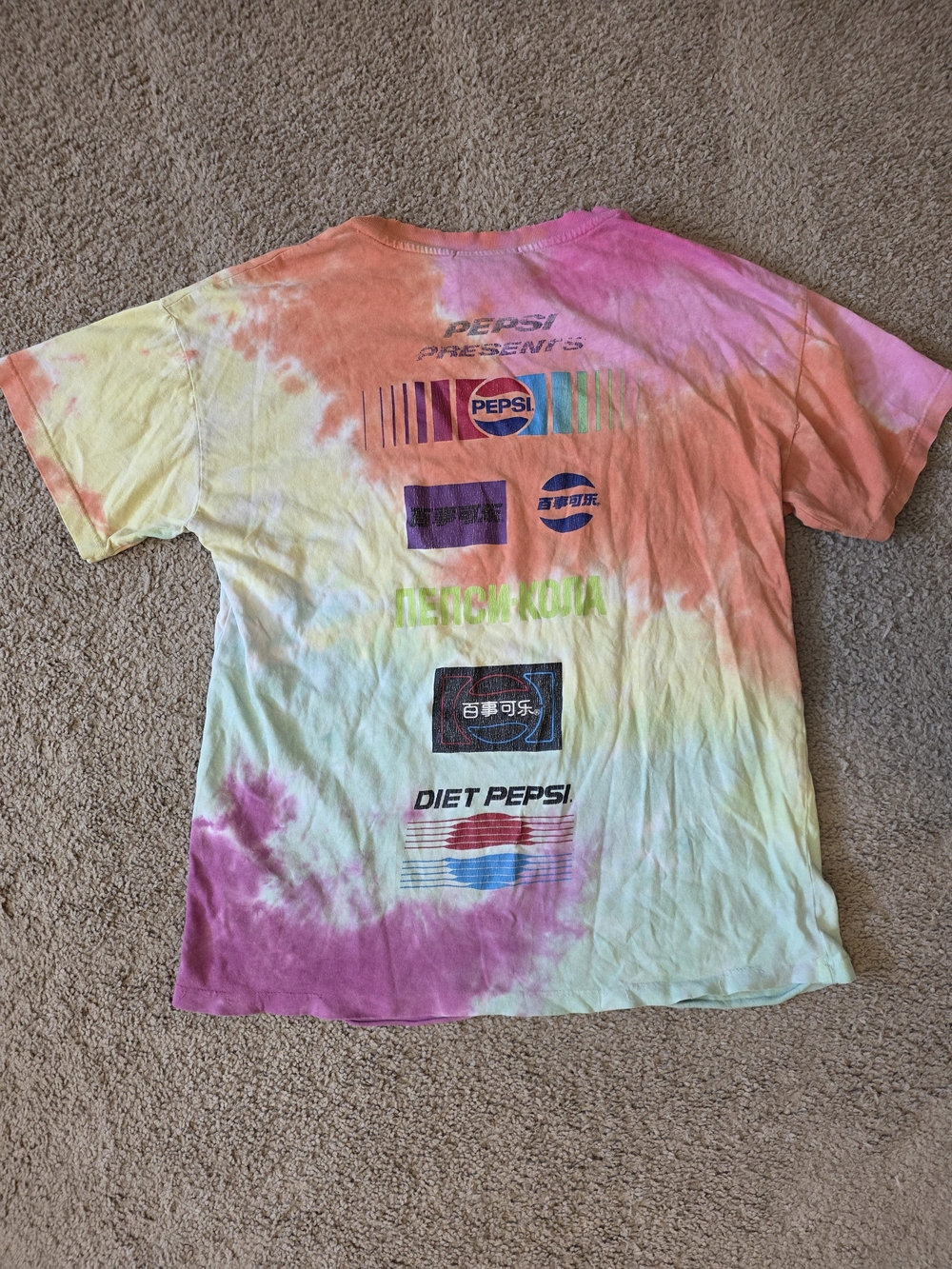 Pepsi Multicolor Tie-Dye Logo Tee
